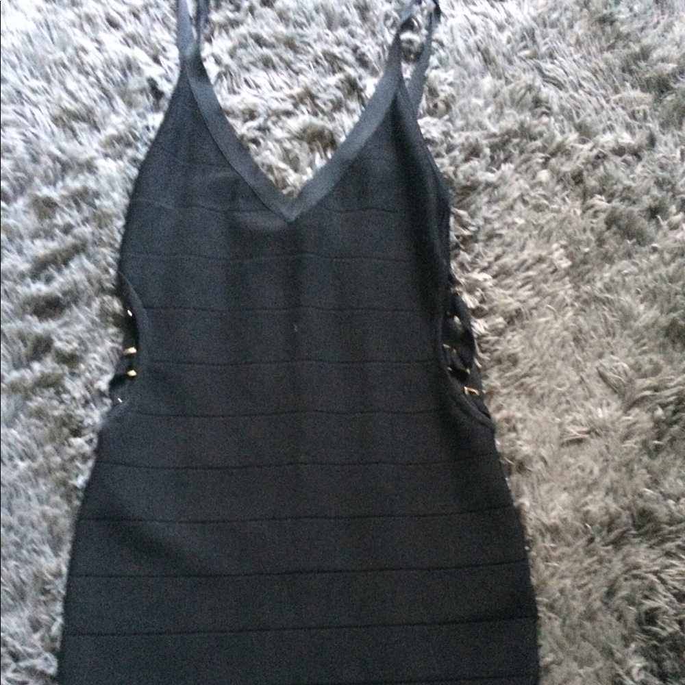 BEBE Danni Bandage Dress Black Size (Large)